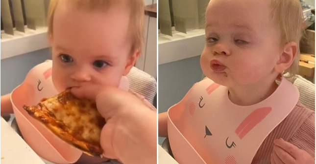 Pogledajte urnebesnu reakciju bebe nakon što je prvi put probala pizzu