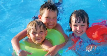 children in pool